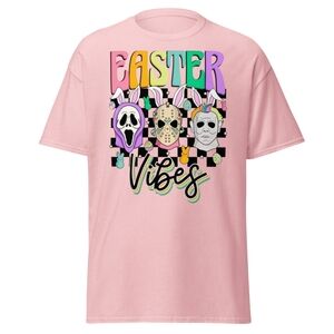 Easter Vibes Graphic Tee - Pastel Blue